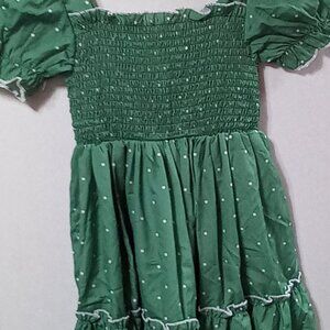 Bear Leader Green Polka Dot Dress